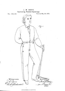 патент US139121 Дж. Девиса и компании Л. Страусса